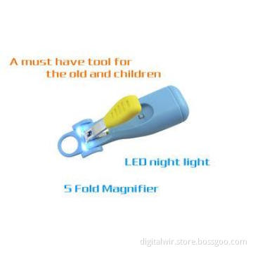 baby nail clipper With Magnifier , curved tote nail infant